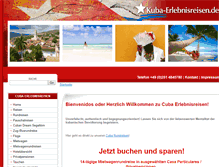 Tablet Screenshot of kuba-erlebnisreisen.de